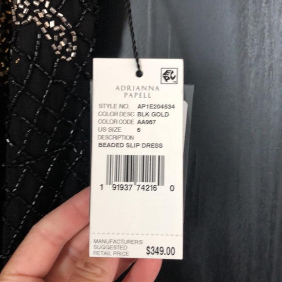 Stunning Adrianna Papell beaded formal gown NWT - Picture 8 of 11